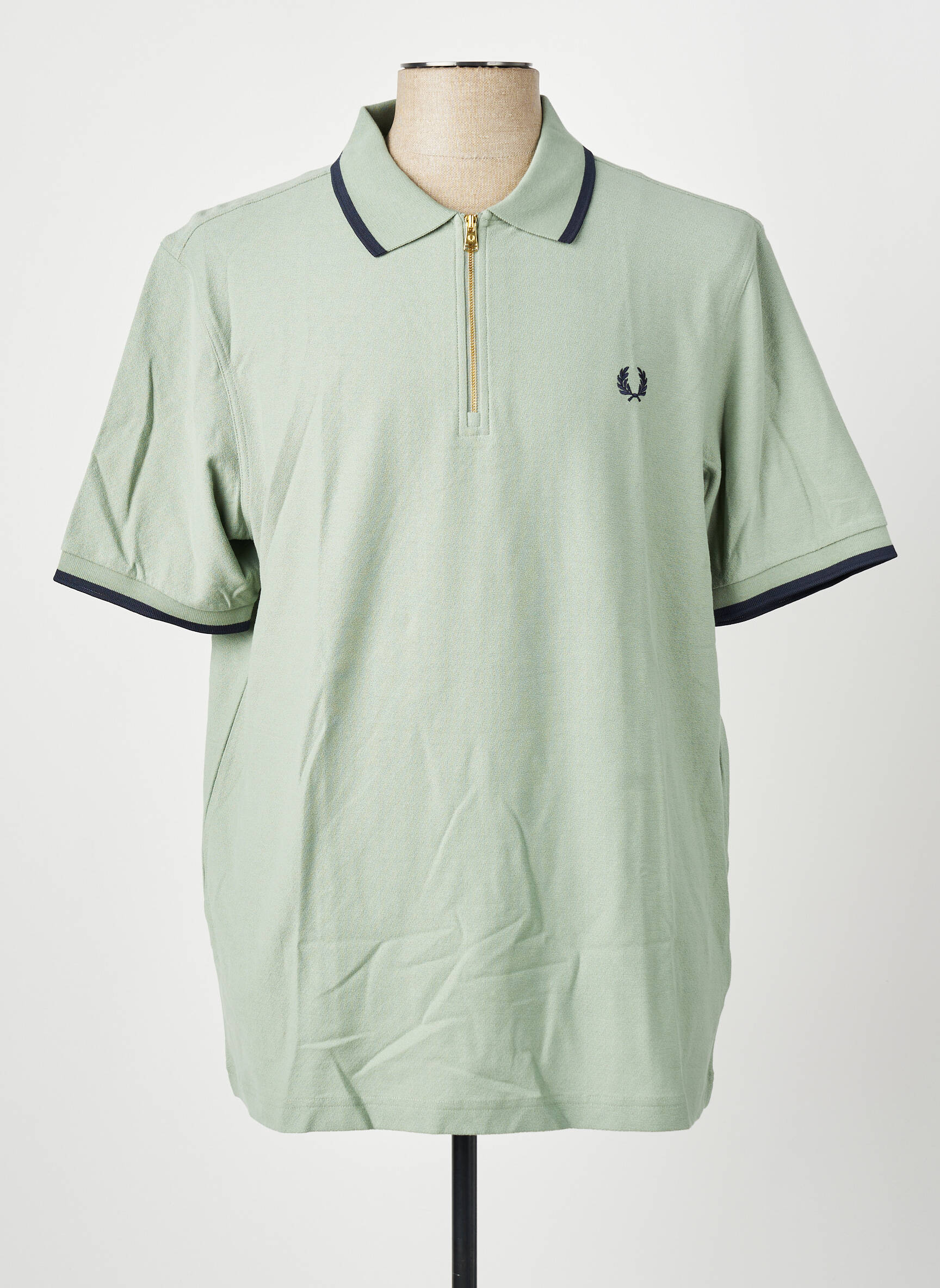 Polo jersey audinys trumpas rankovės žalias FRED PERRY vyras