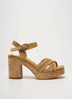 Sandalai/nu pėdos pusiau kompensuotas kulnas nuo 7 iki 9 cm bežinis MINKA DESIGN moteris