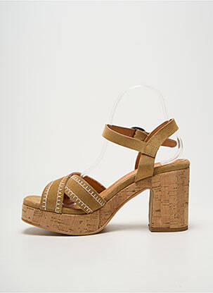 Sandalai/nu pėdos pusiau kompensuotas kulnas nuo 7 iki 9 cm bežinis MINKA DESIGN moteris