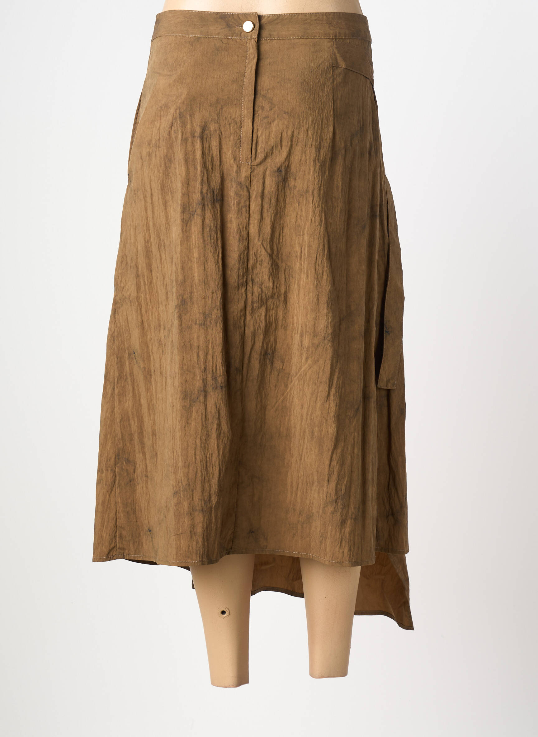 Ilgas sijonas asimetriška iškirptė rudas CPC moteris