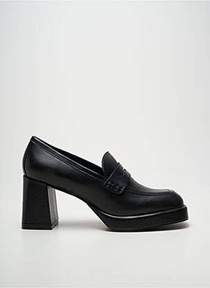 Mokasīnai kvadratinis galas kulnas nuo 7 iki 9 cm juodas CAFE NOIR moteris