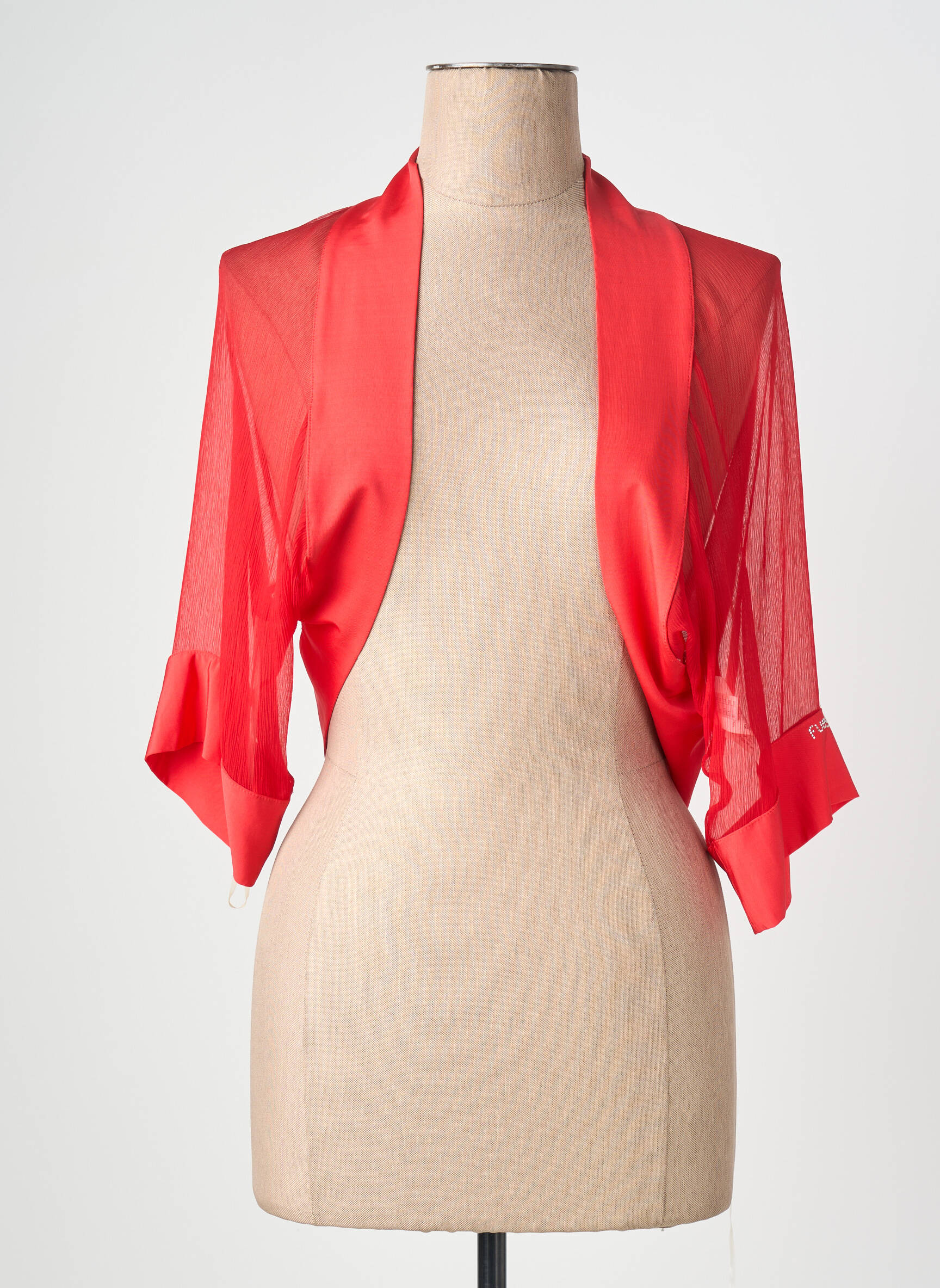 Bolero 3/4 rankovės raudona FUEGO WOMAN moteris