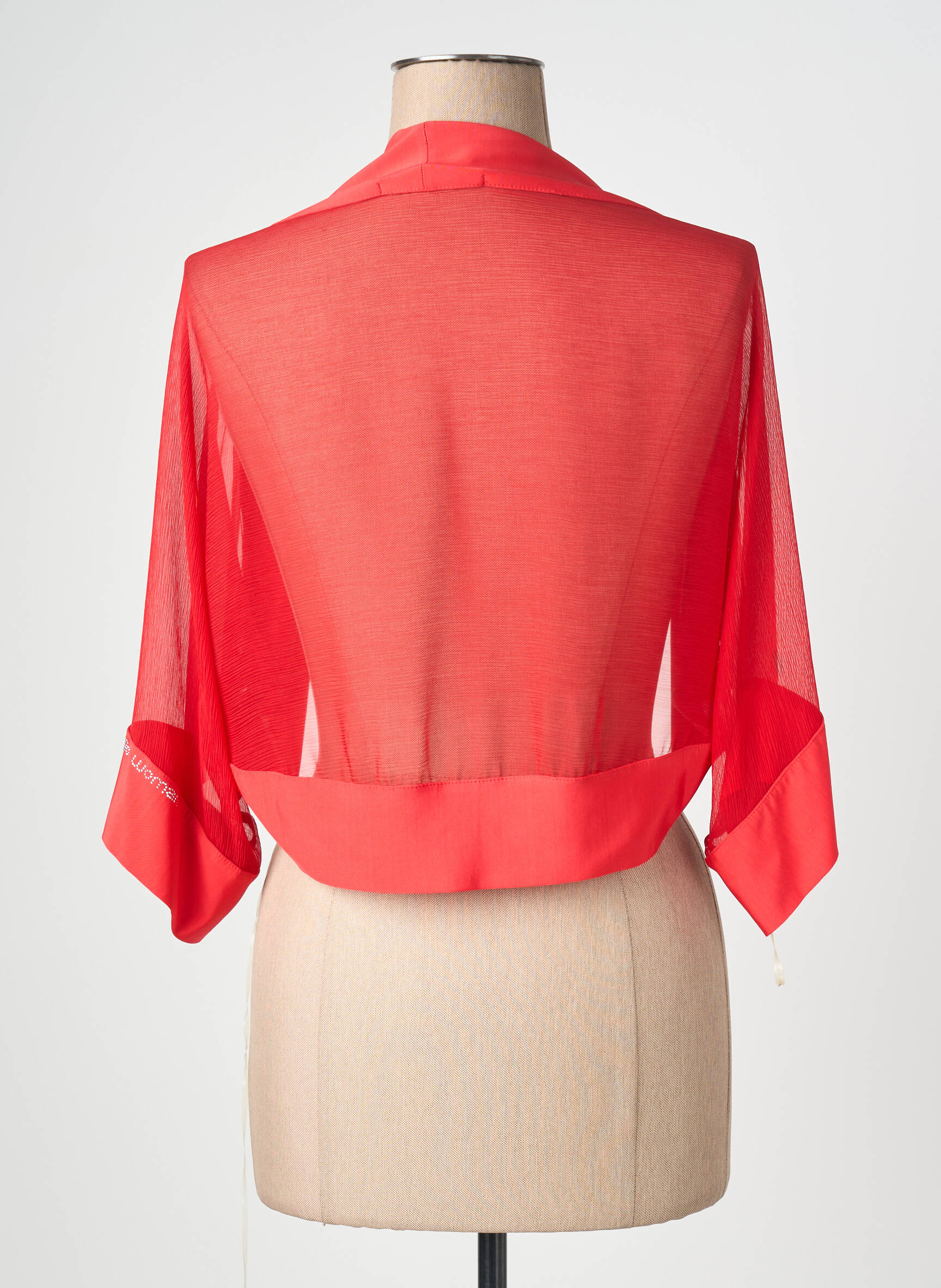 Bolero 3/4 rankovės raudona FUEGO WOMAN moteris