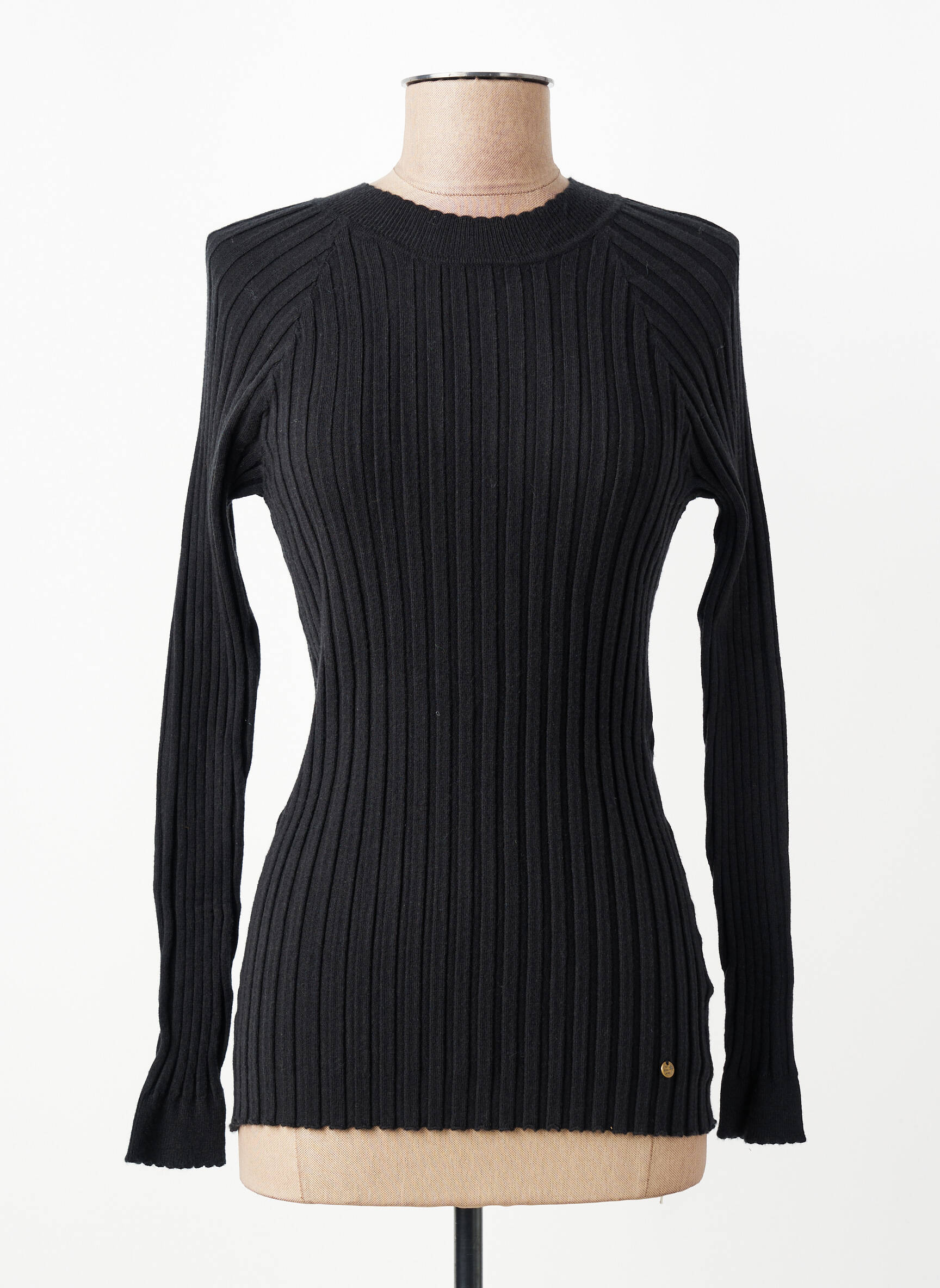 Viršūnė ilgos rankovės ilgos rankovės juodas C'EST BEAU LA VIE moteris