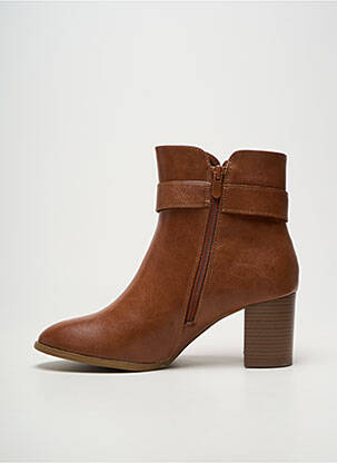 Batai/botai satino audinys kulnas nuo 4 iki 6 cm rudas LADY GLORY moteris