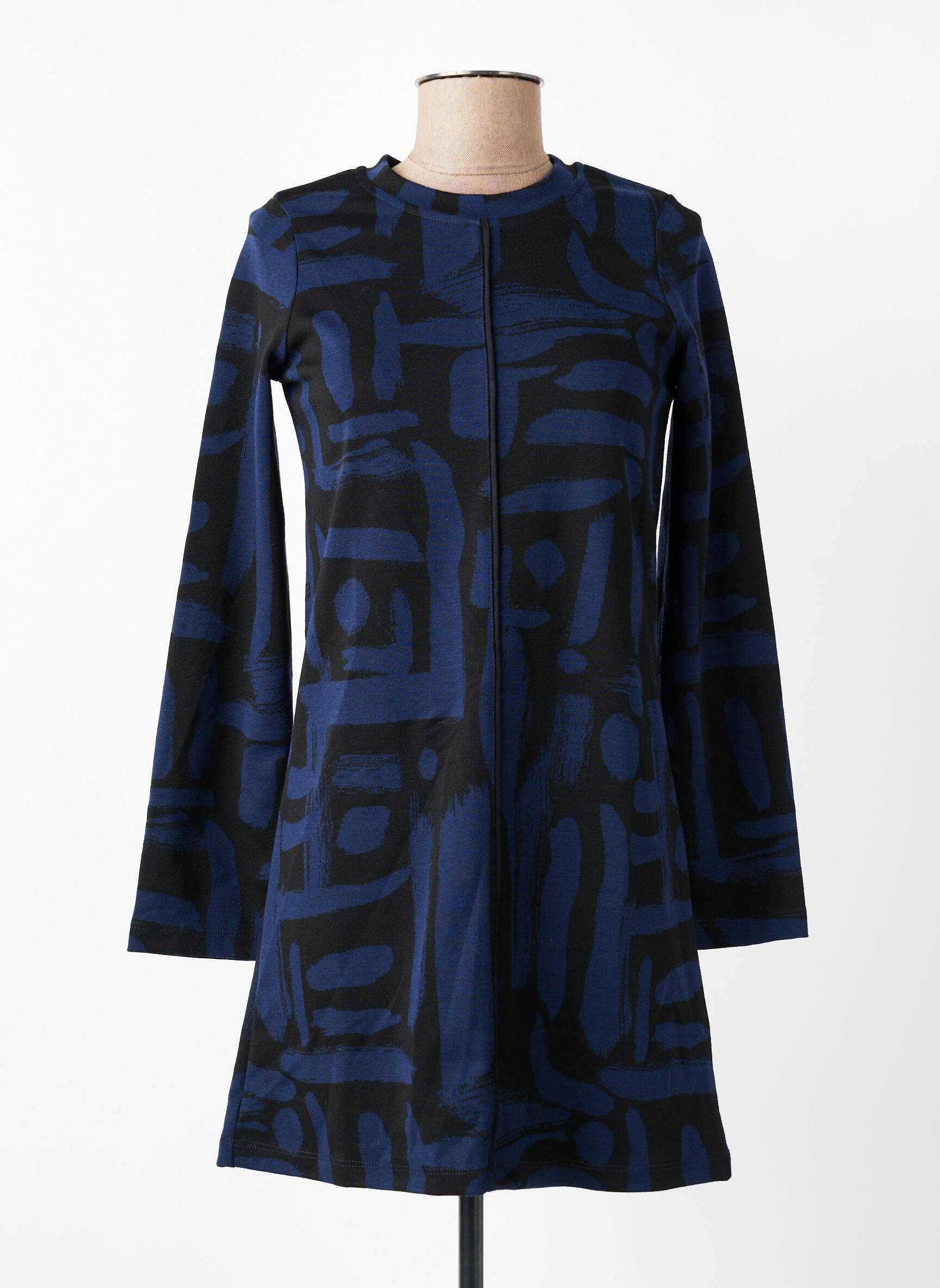 Trumpa suknelė ilgos rankovės ilgos rankovės mėlyna LA FEE MARABOUTEE moteris