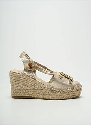 Espadrilės satino audinys kulnas nuo 7 iki 9 cm auksas VIDORRETA moteris