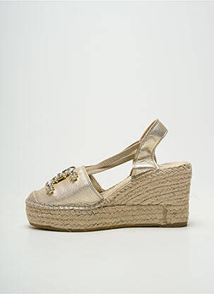 Espadrilės satino audinys kulnas nuo 7 iki 9 cm auksas VIDORRETA moteris