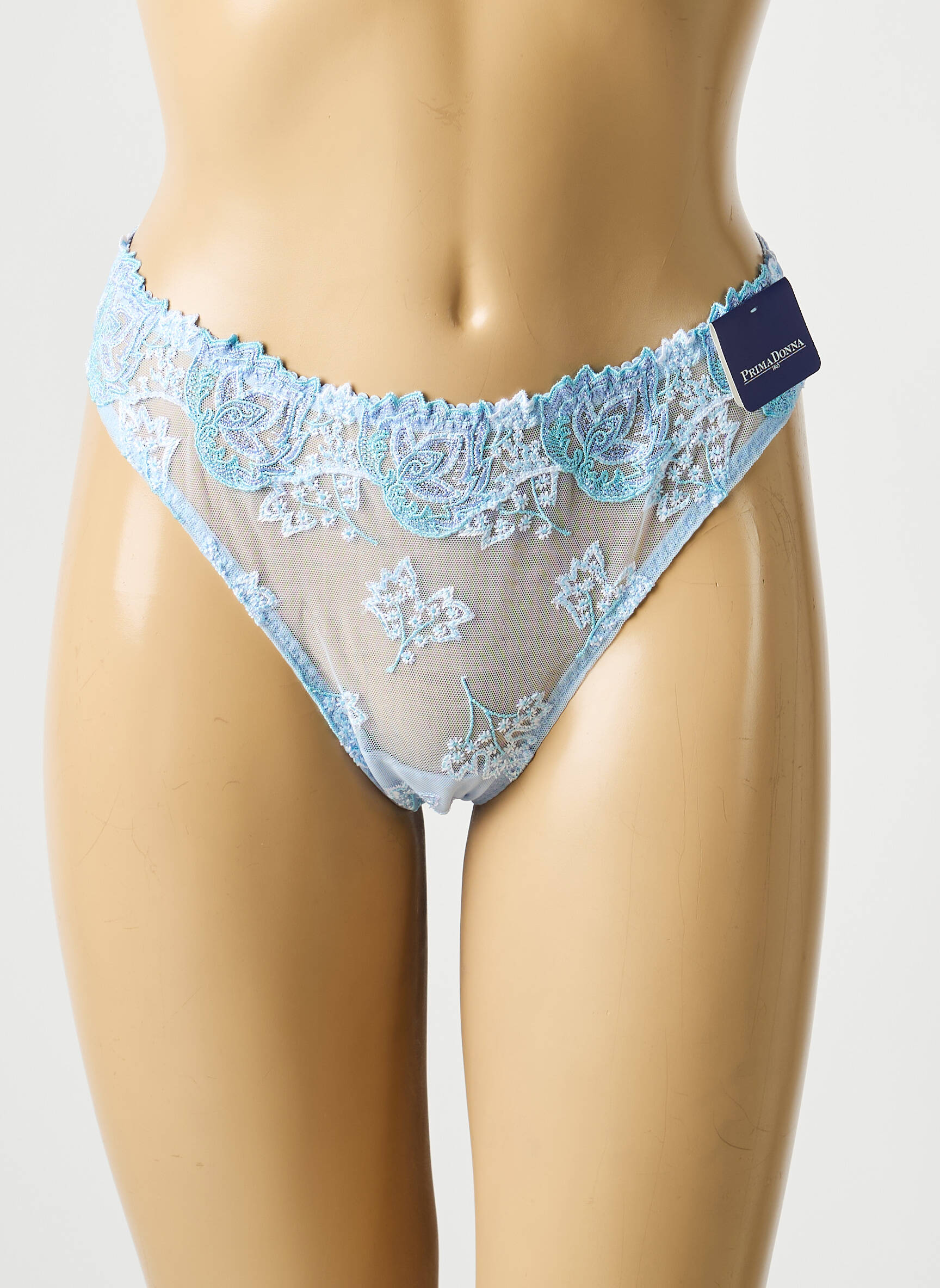 Tanga permatomas tiulis mėlyna PRIMADONNA moteris