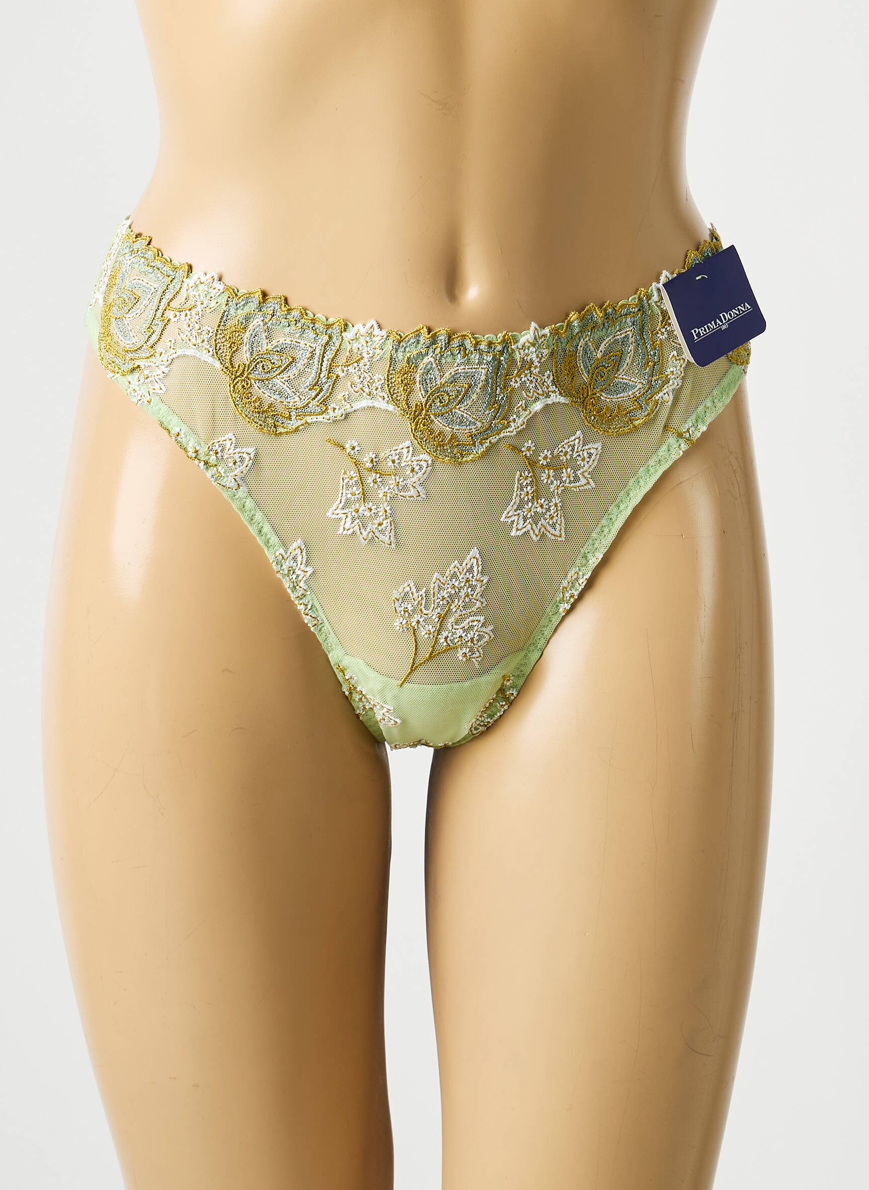 Tanga permatomas tiulis žalias PRIMADONNA moteris