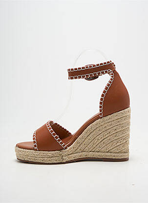 Espadrilės satino audinys 10 cm ir daugiau aukštakulniai rudas SUNCOO moteris