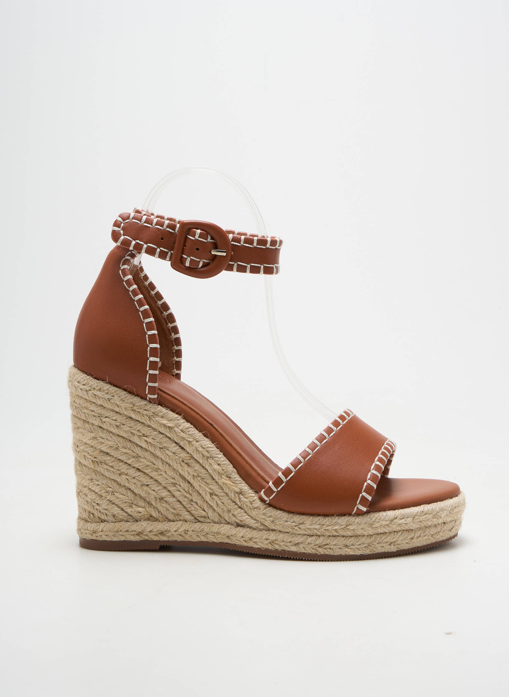 Espadrilės satino audinys 10 cm ir daugiau aukštakulniai rudas SUNCOO moteris