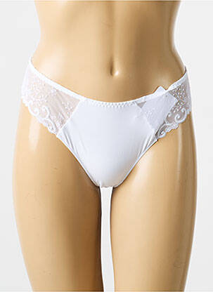 Tanga satino audinys baltas SIMONE PERELE moteris