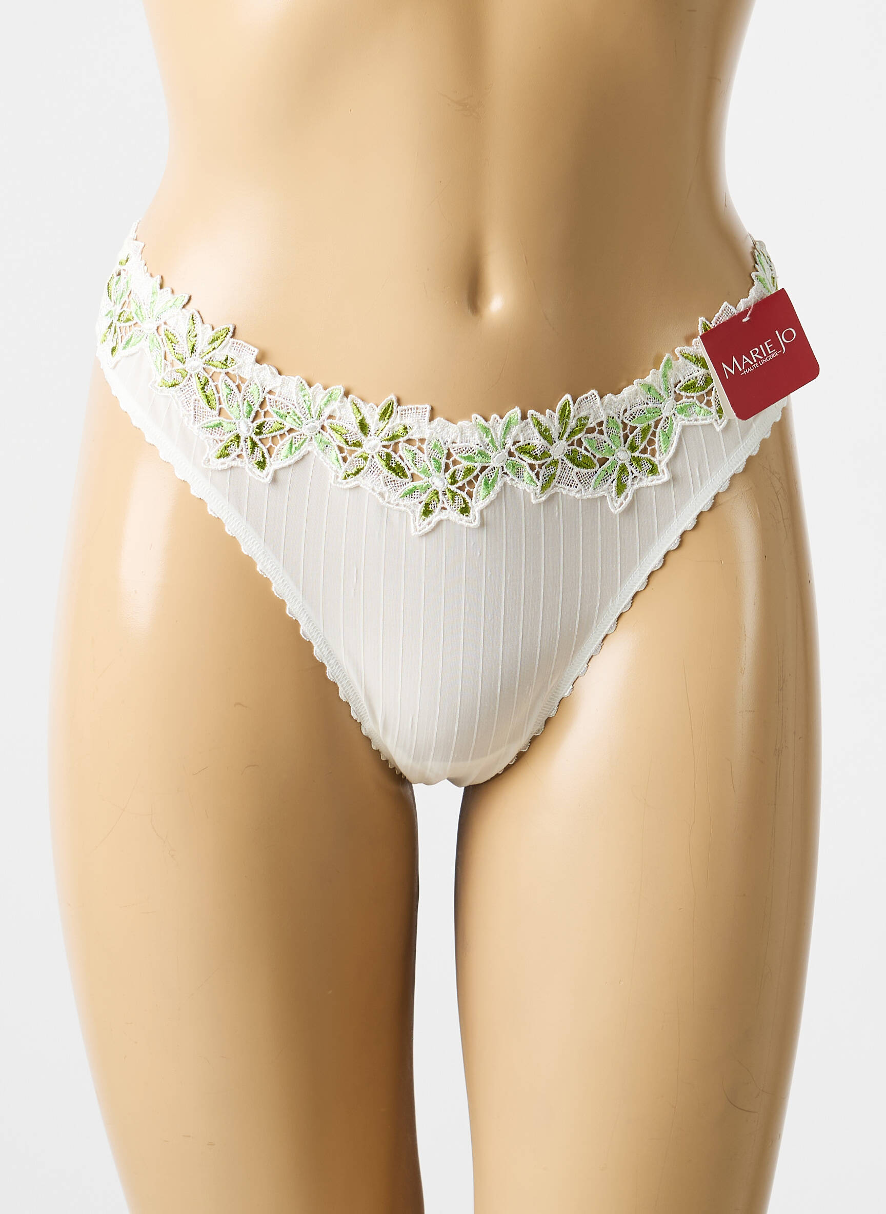 Tanga satino audinys bežinis MARIE JO moteris