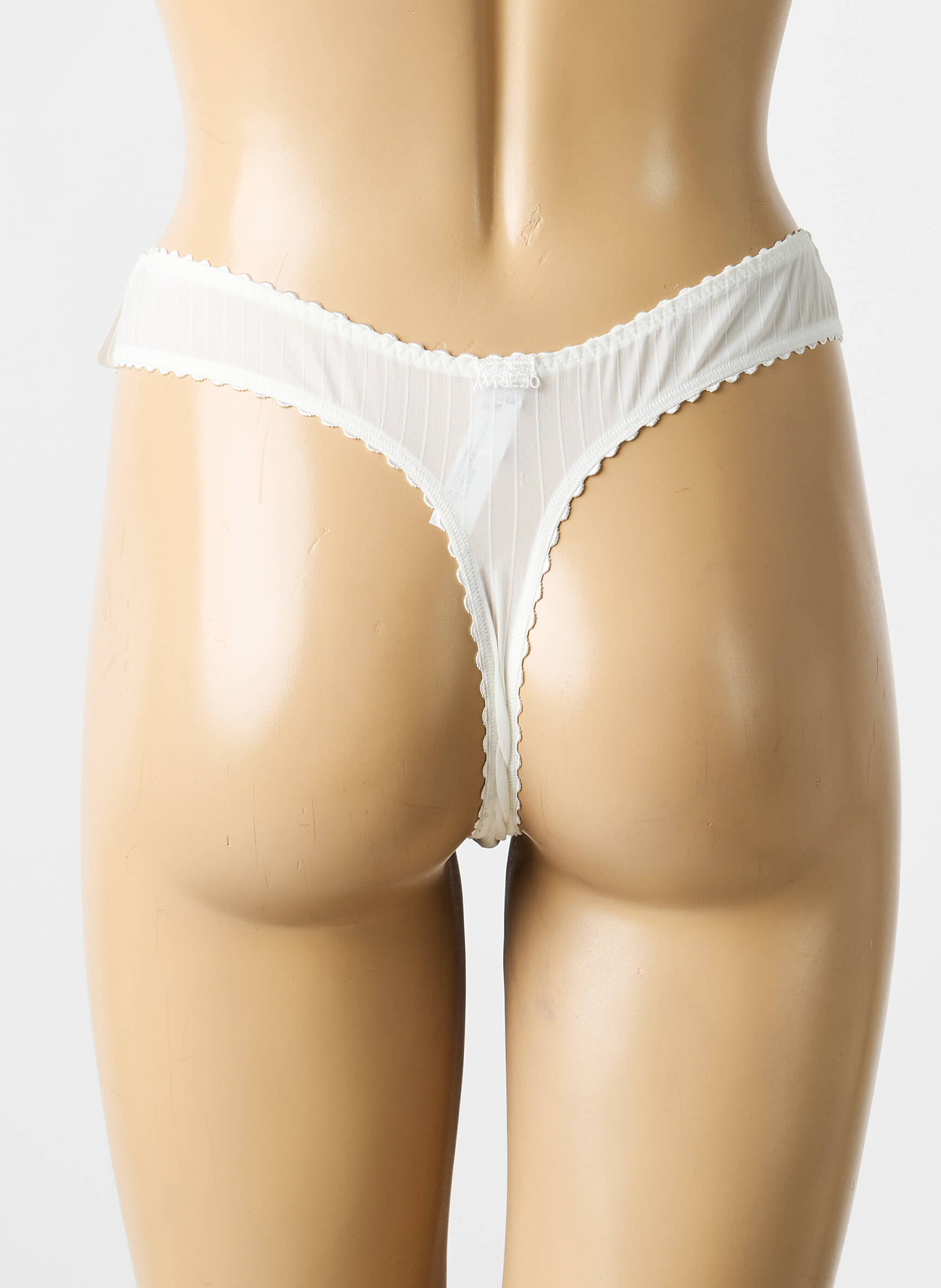 Tanga satino audinys bežinis MARIE JO moteris