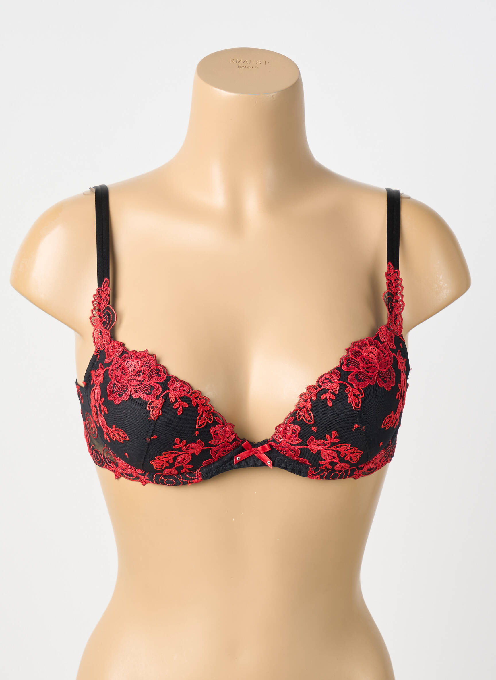Liemenėlė push-up liemenėlė su aukštu palaikymu push-up liemenėlė su aukštu palaikymu raudona LISE CHARMEL moteris