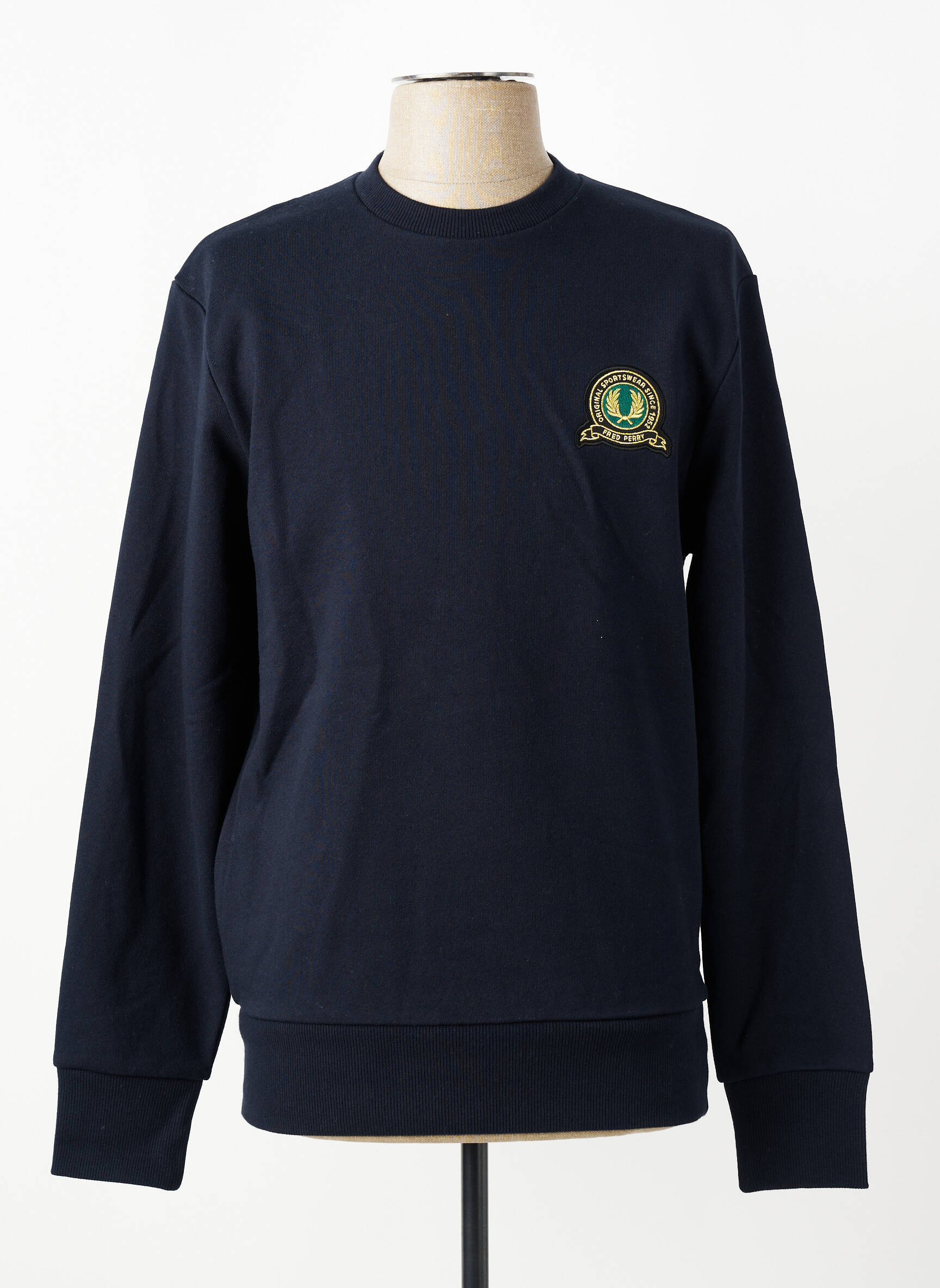 Mikroskopas tamprumas ilgos rankovės mėlyna FRED PERRY vyras