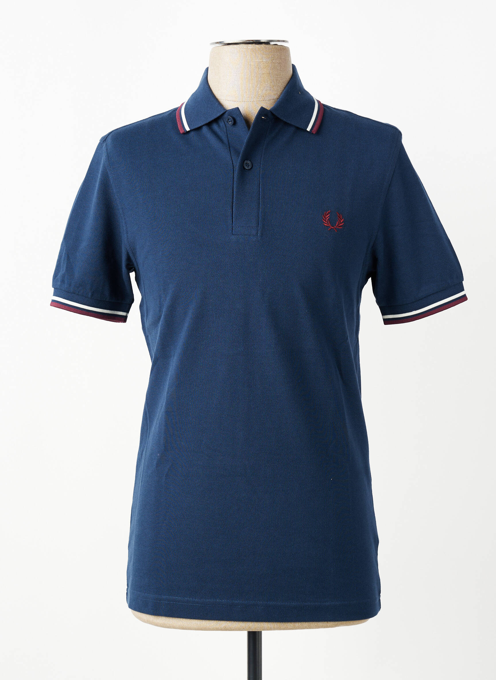 Polo centrinė iškirptė trumpas rankovės mėlyna FRED PERRY vyras
