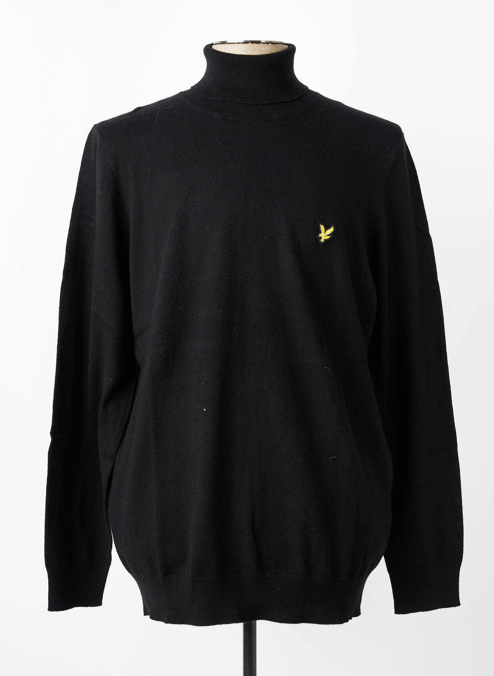 Megztinis su aukštu kaklu tamprumas ilgos rankovės juodas LYLE & SCOTT vyras