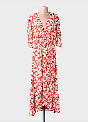 Ilga suknelė fantazijos raštas 3/4 rankovės oranžinė SCOTCH & SODA moteris