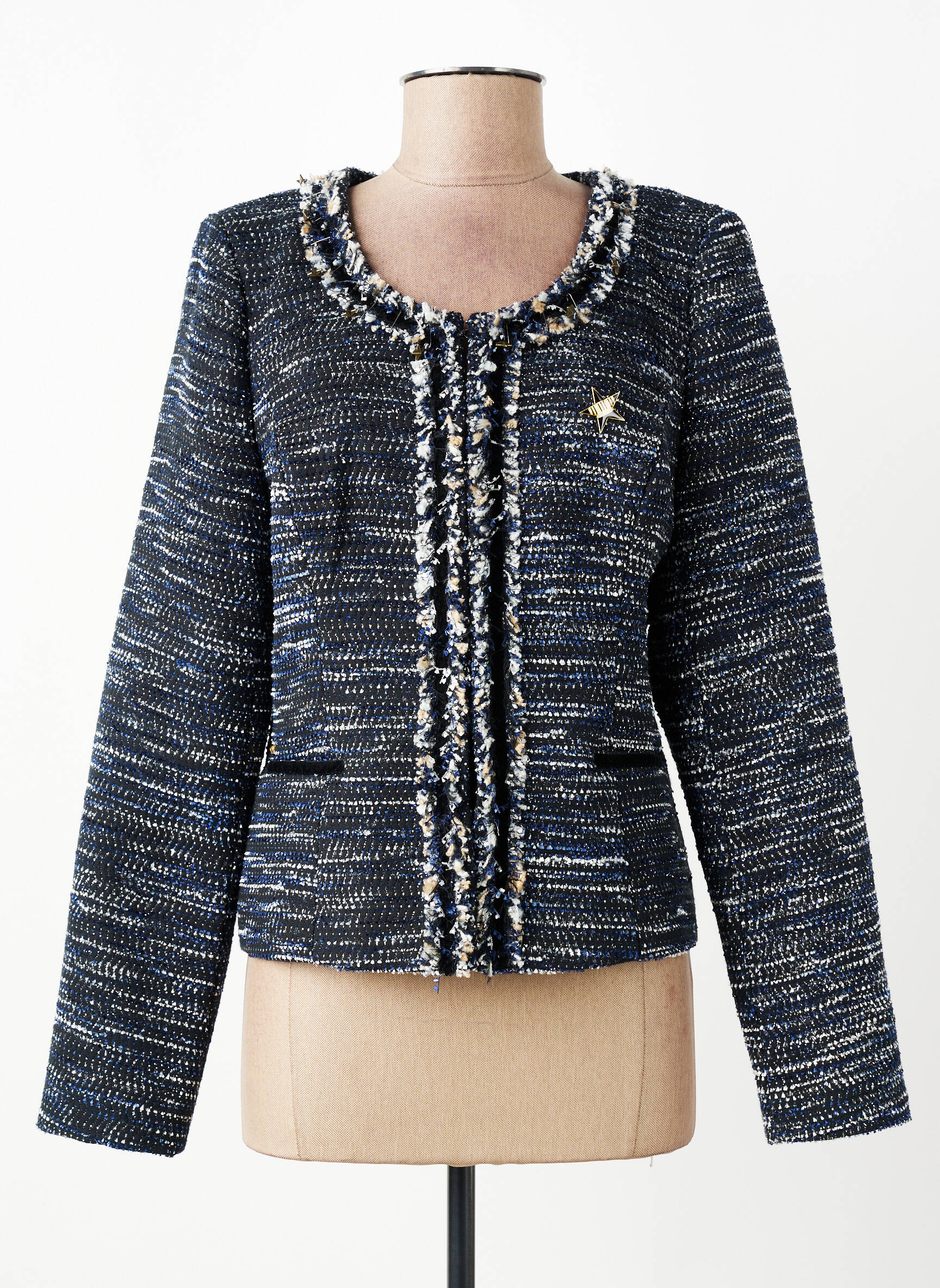 Kasdienis švarkas apvalus kaklas mėlyna SCOTCH & SODA moteris