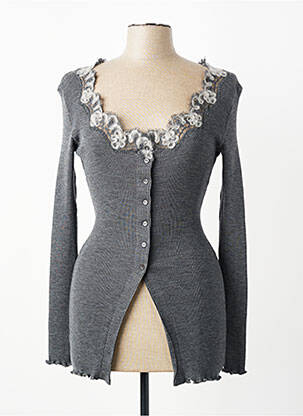 Ilgų rankovių liemenė apvalus kaklas pilka LISANZA moteris