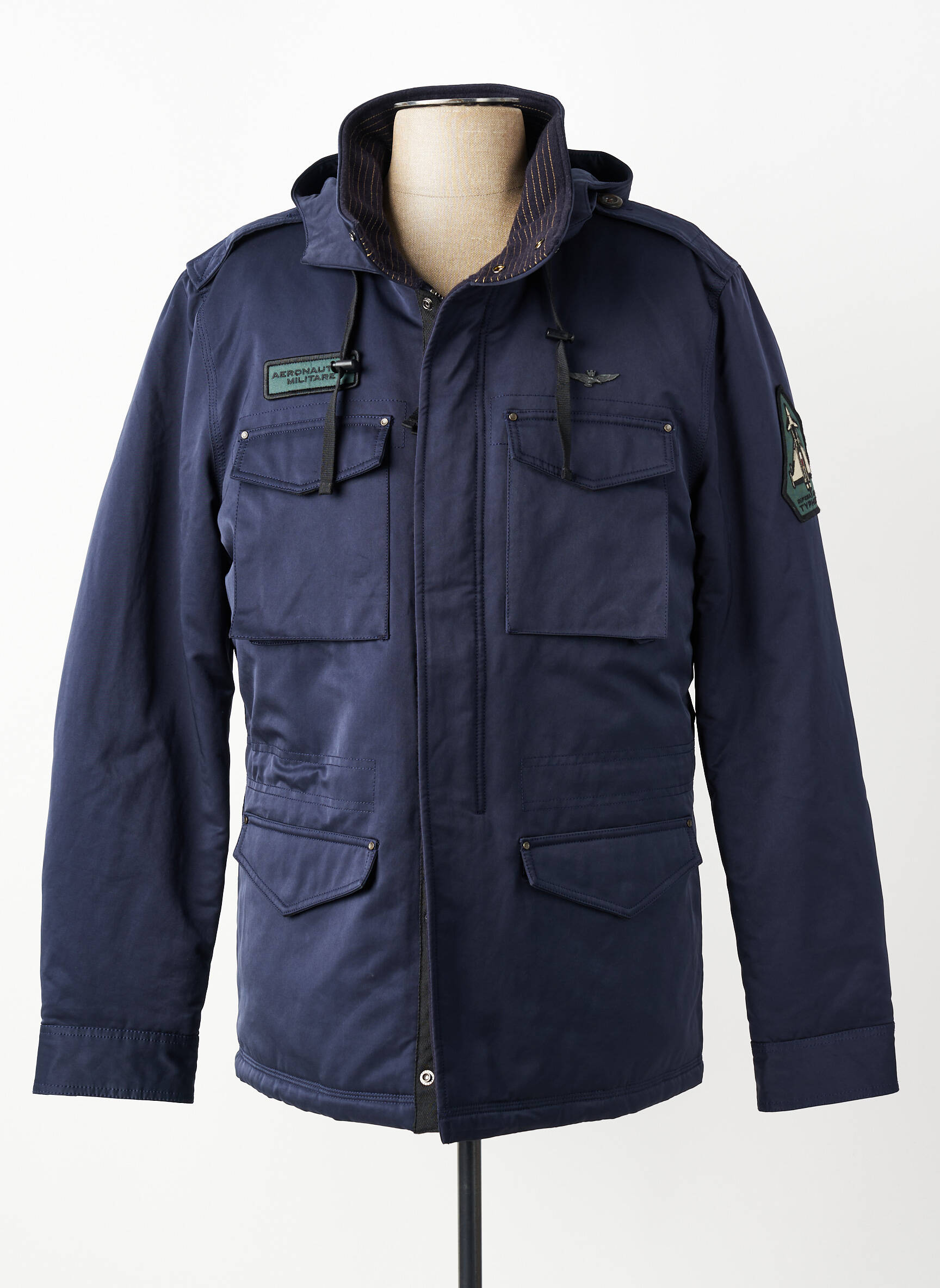 Parka ilgos rankovės su gobtuvu mėlyna AERONAUTICA vyras
