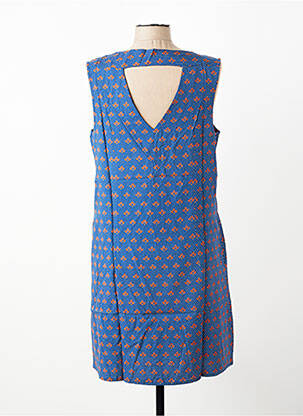 Trumpa suknelė be rankų be rankų mėlyna COTON DU MONDE moteris