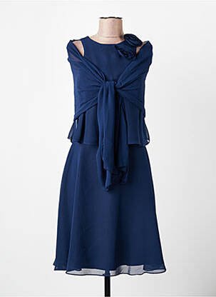 Pusilgių suknelė sklandi forma be rankų mėlyna FASHION NEW YORK moteris