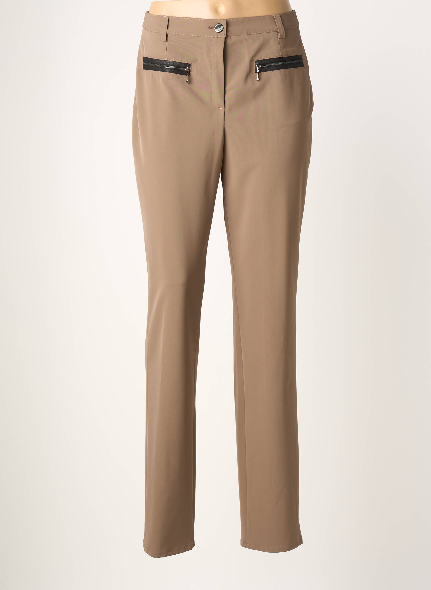 Lieknos kelnės aukšta talija aukšta talija rudas JUMFIL moteris