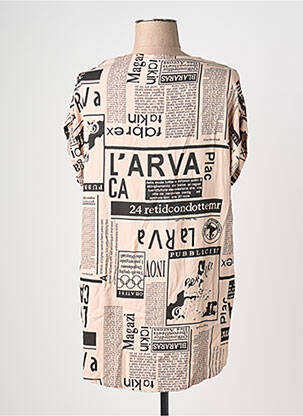 Trumpa rankovė tunika col v bežinis QUATTRO moteris