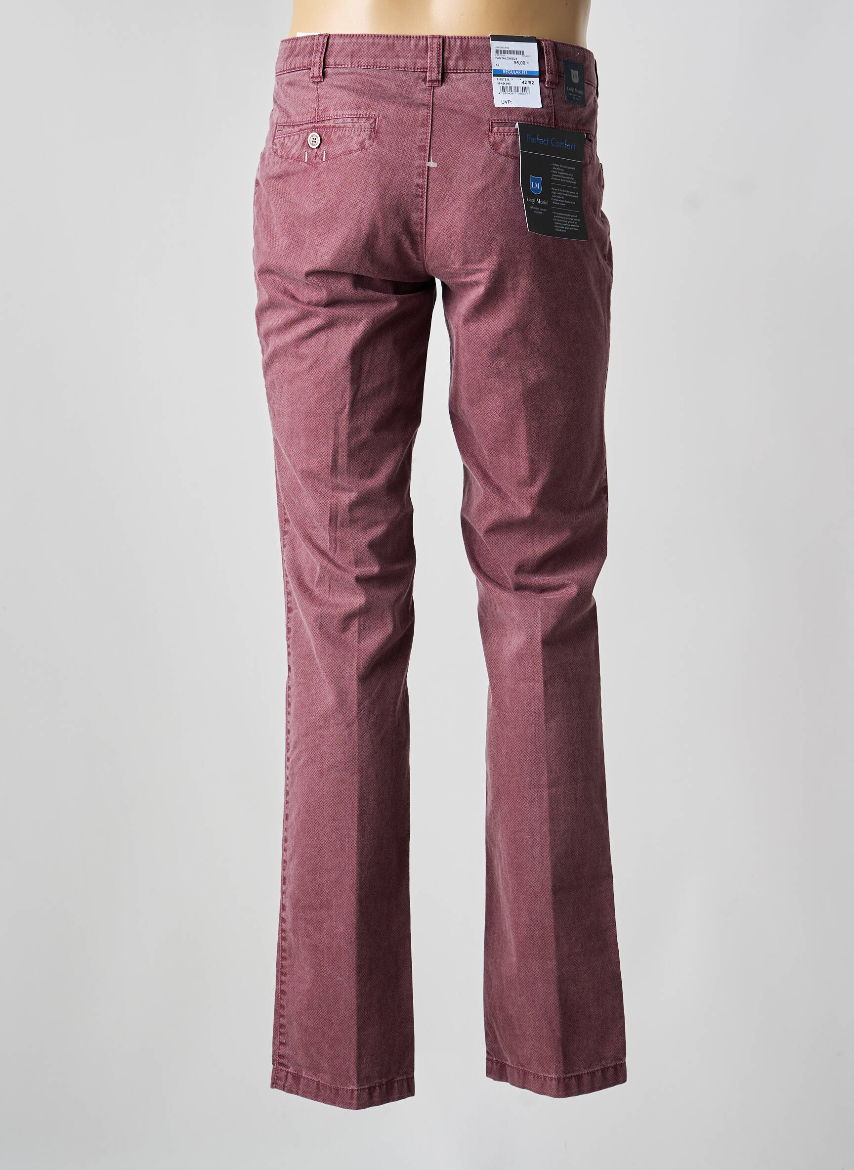 Chino kelnė chinamas audinys violetinis LUIGI MORINI vyras
