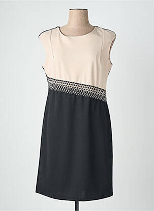 Pusilgių suknelė krepos audinys trumpas rankovės juodas QUATTRO moteris