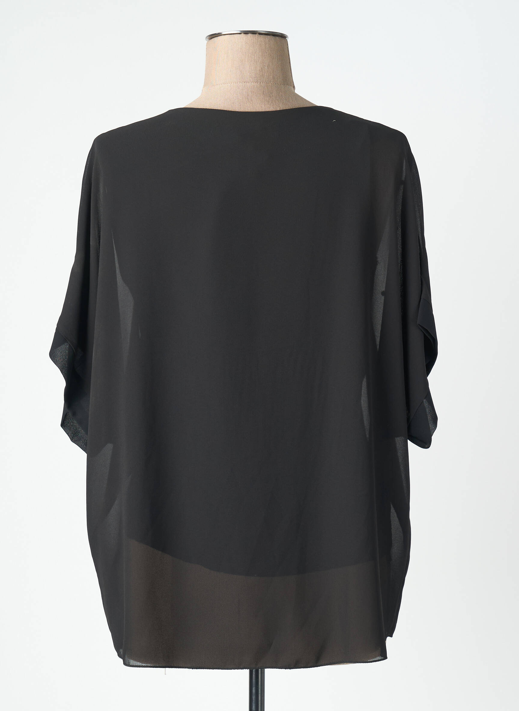 Bluzonai lengva ir skaidri 3/4 rankovės juodas QUATTRO moteris
