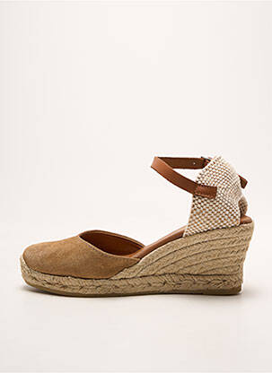 Espadrilės apvalus mygtukas kulnas nuo 7 iki 9 cm rudas LA MAISON DE L'ESPADRILLE moteris