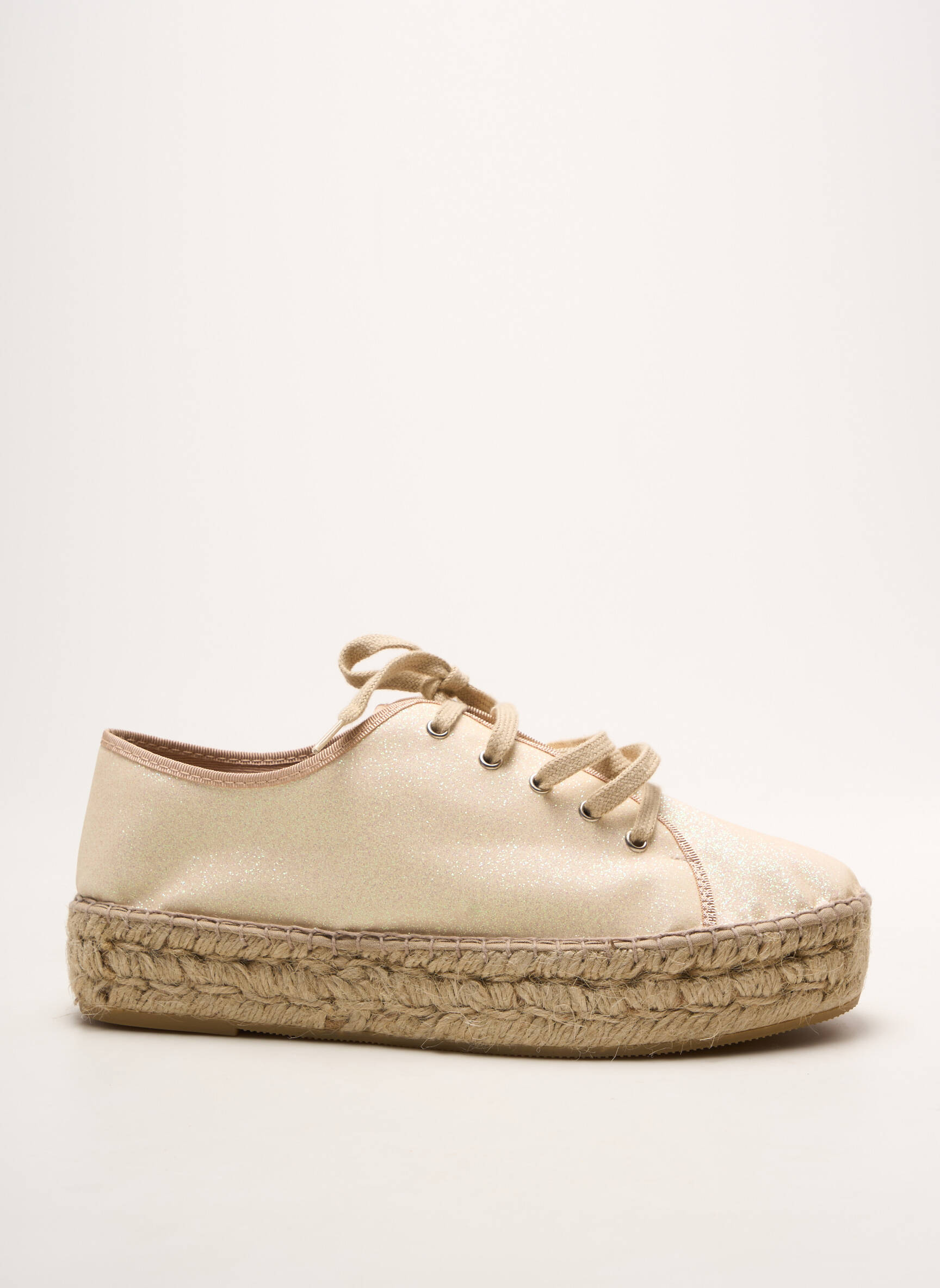 Espadrilės šnervių uždarymas kulnas nuo 4 iki 6 cm bežinis LA MAISON DE L'ESPADRILLE moteris
