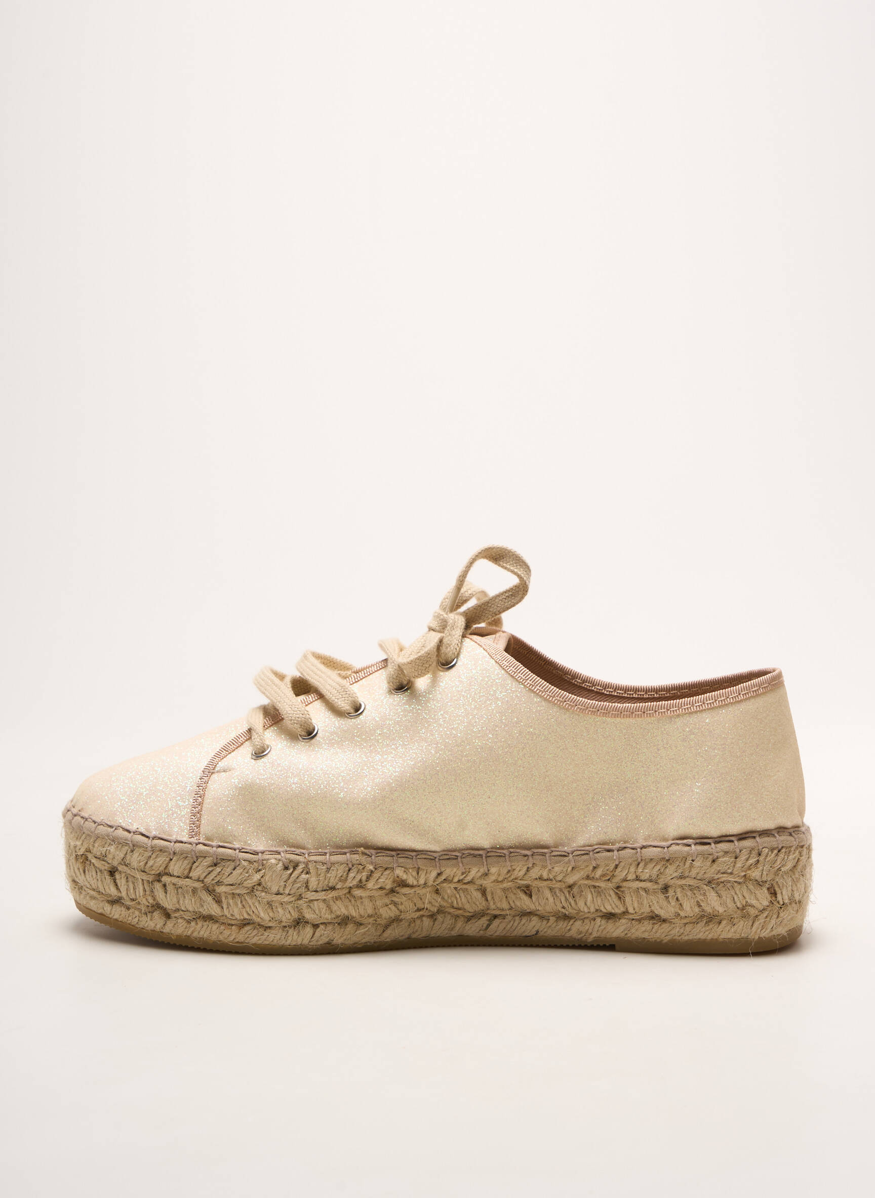 Espadrilės šnervių uždarymas kulnas nuo 4 iki 6 cm bežinis LA MAISON DE L'ESPADRILLE moteris