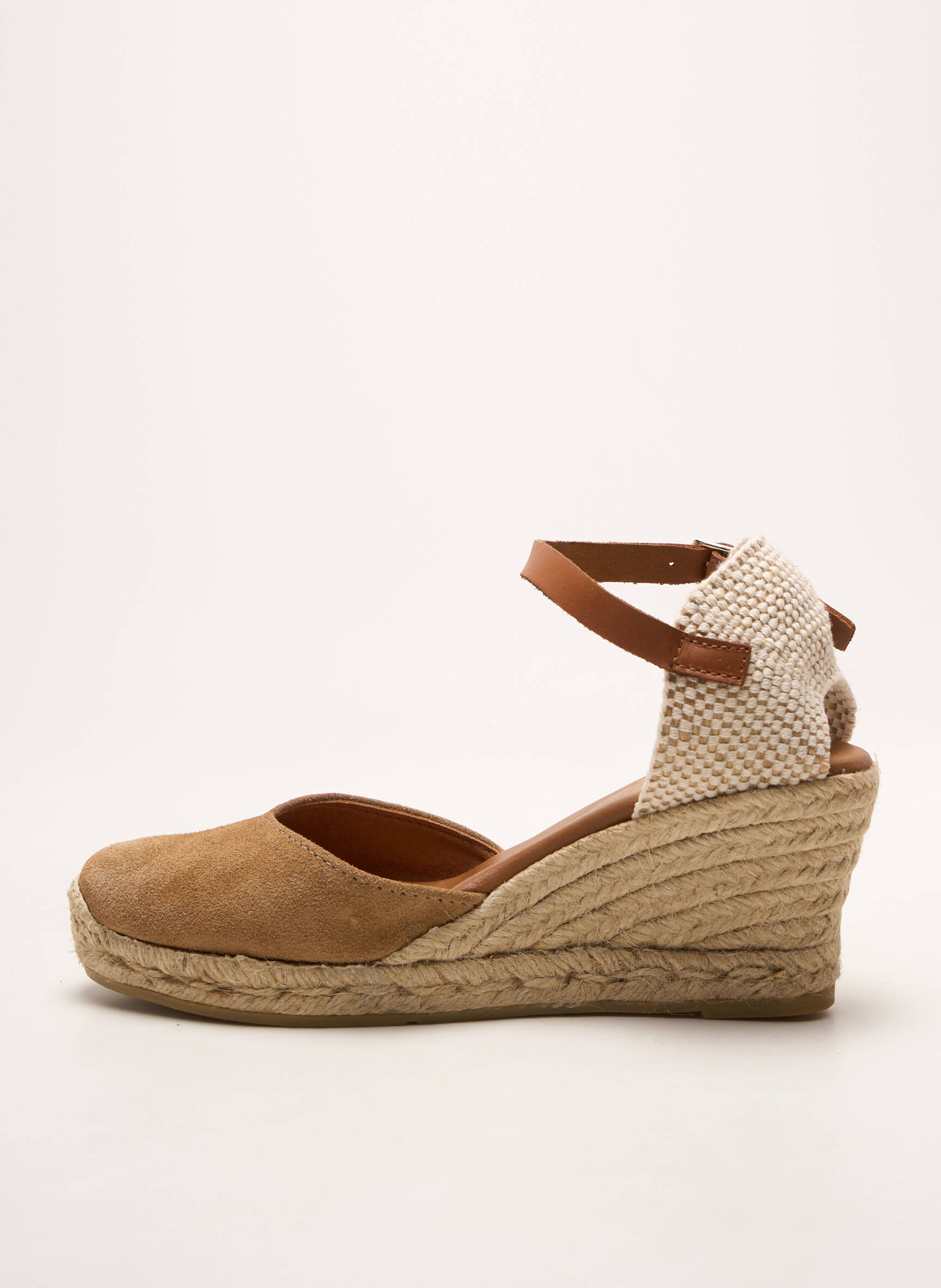 Espadrilės apvalus mygtukas kulnas nuo 7 iki 9 cm rudas LA MAISON DE L'ESPADRILLE moteris