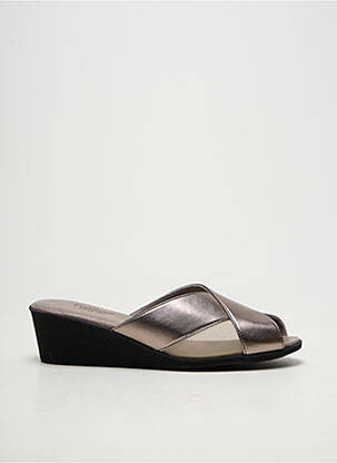 Mule/sabotai satino audinys kulnas nuo 4 iki 6 cm sidabrinė HELLER moteris