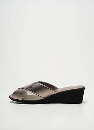 Mule/sabotai satino audinys kulnas nuo 4 iki 6 cm sidabrinė HELLER moteris
