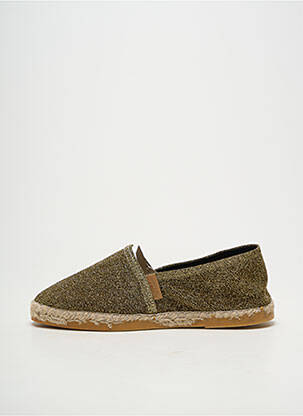 Espadrilės satino audinys plokščias kulnas iki 3 cm auksas LA MAISON DE L'ESPADRILLE moteris