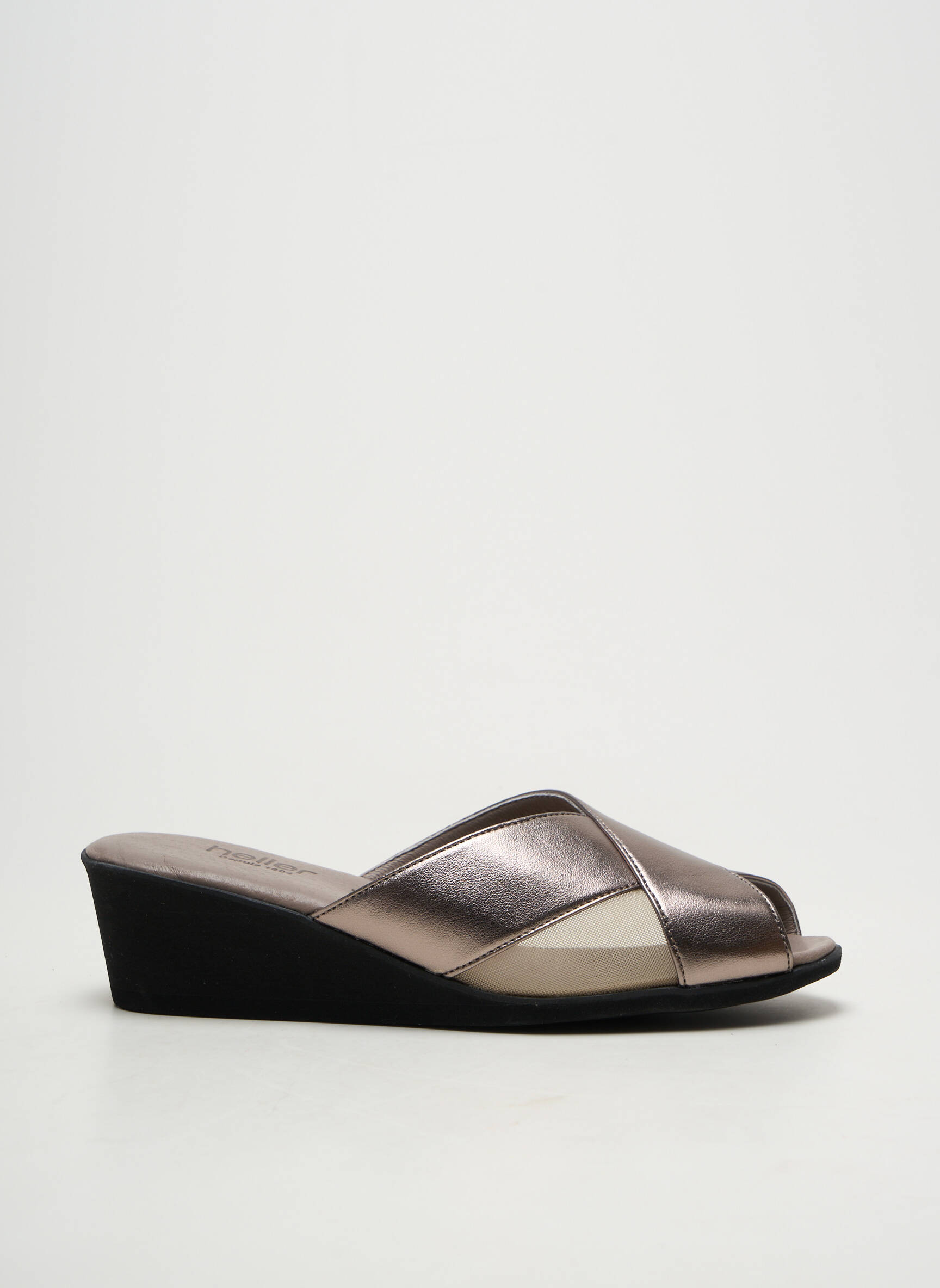 Mule/sabotai satino audinys kulnas nuo 4 iki 6 cm sidabrinė HELLER moteris