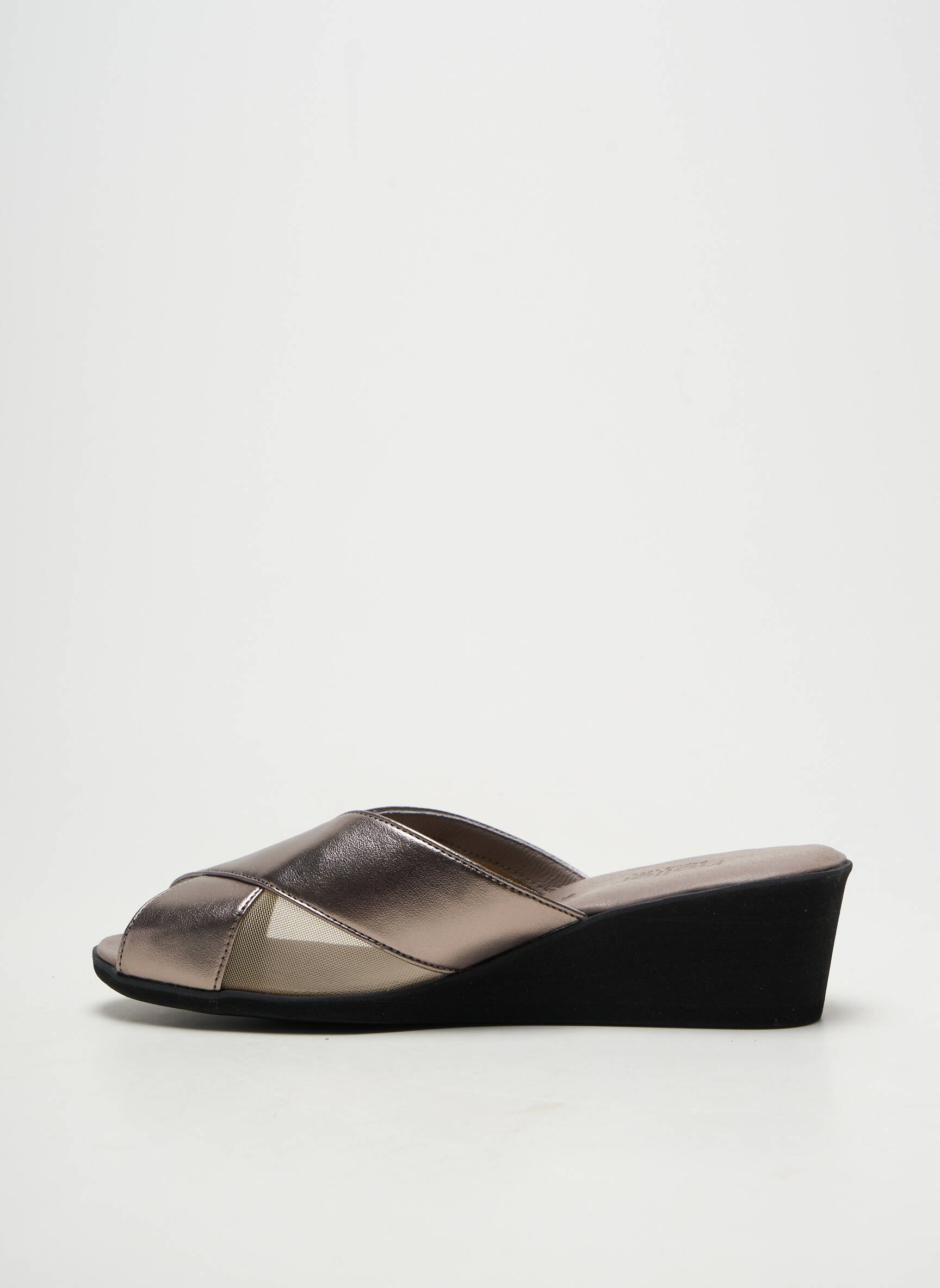 Mule/sabotai satino audinys kulnas nuo 4 iki 6 cm sidabrinė HELLER moteris