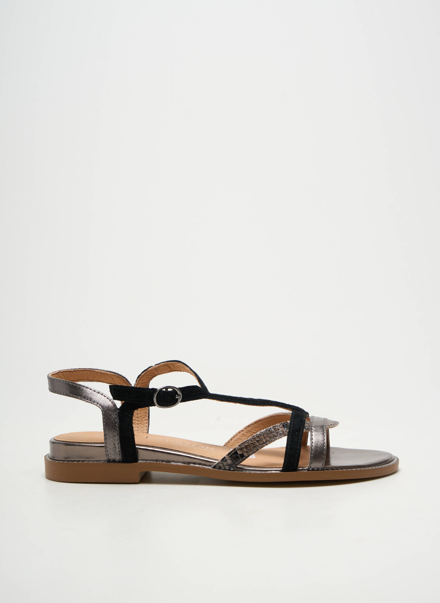 Sandalai/nu pėdos chiquet plokščias kulnas iki 3 cm sidabrinė EMILIE KARSTON moteris