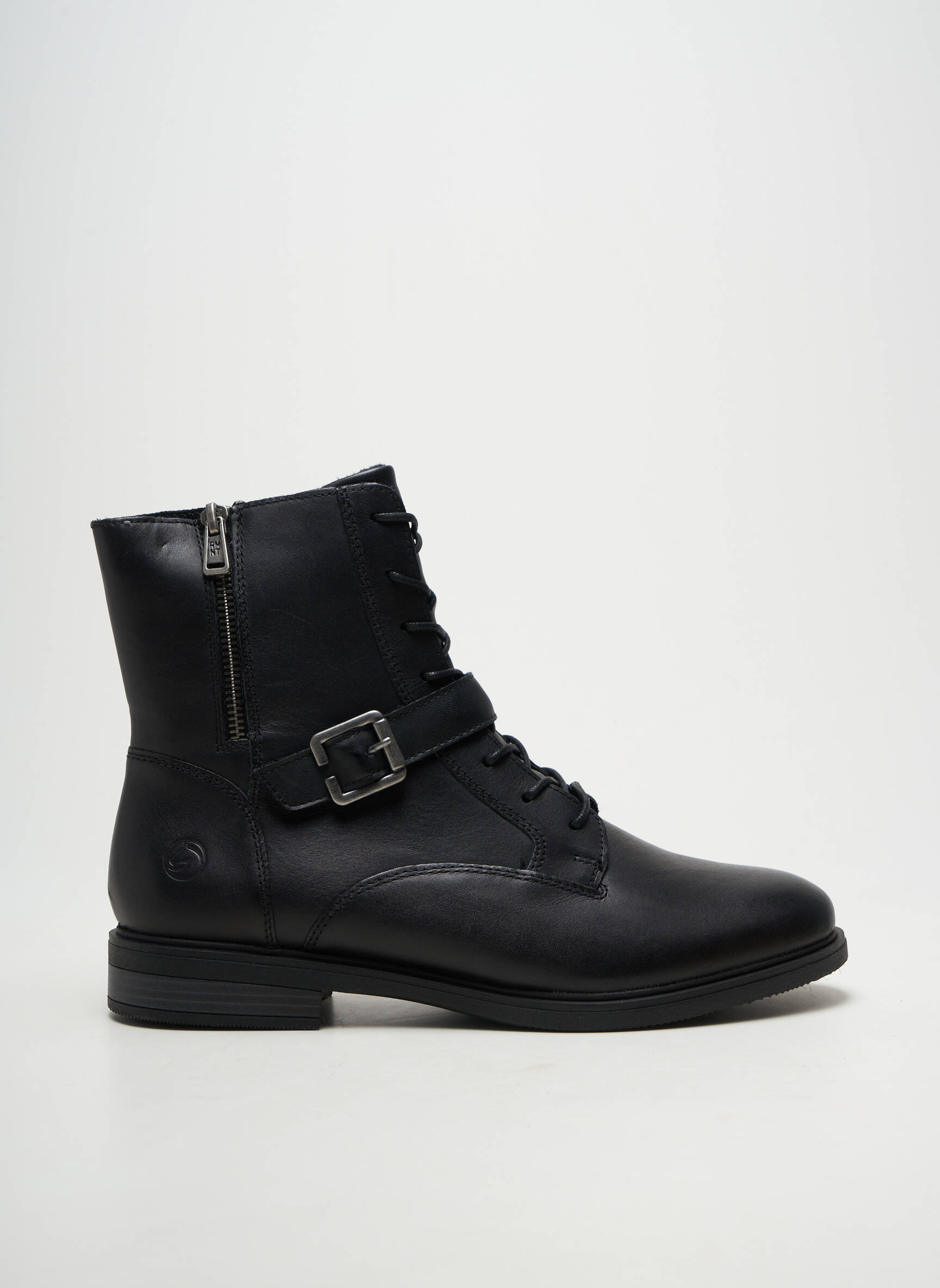 Batai/botai pamušalas plokščias kulnas iki 3 cm juodas REMONTE moteris