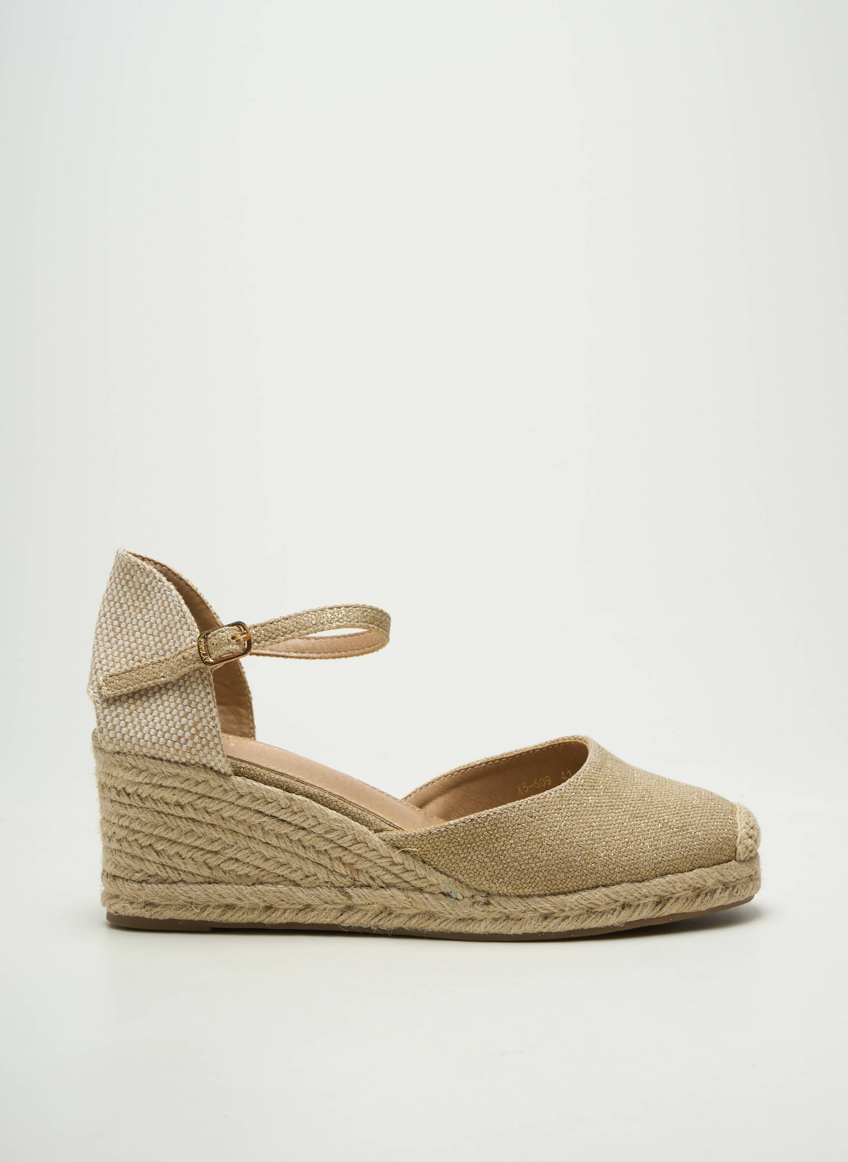 Espadrilės satino audinys kulnas nuo 7 iki 9 cm auksas FINDLAY moteris