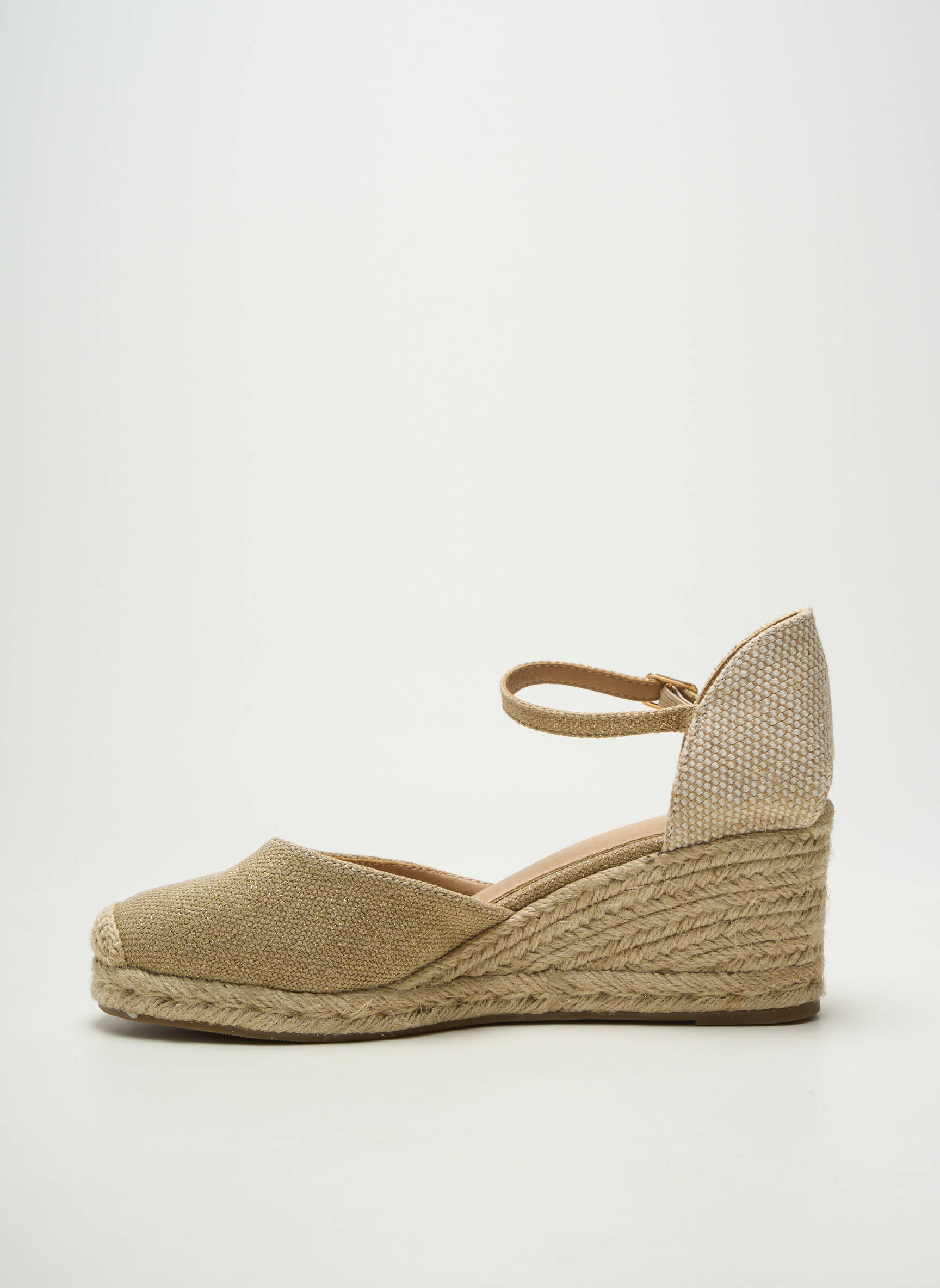 Espadrilės satino audinys kulnas nuo 7 iki 9 cm auksas FINDLAY moteris
