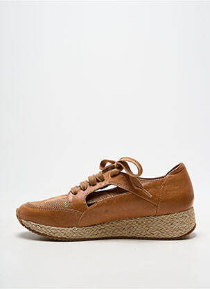 Espadrilės satino audinys kulnas nuo 4 iki 6 cm rudas EMILIE KARSTON moteris