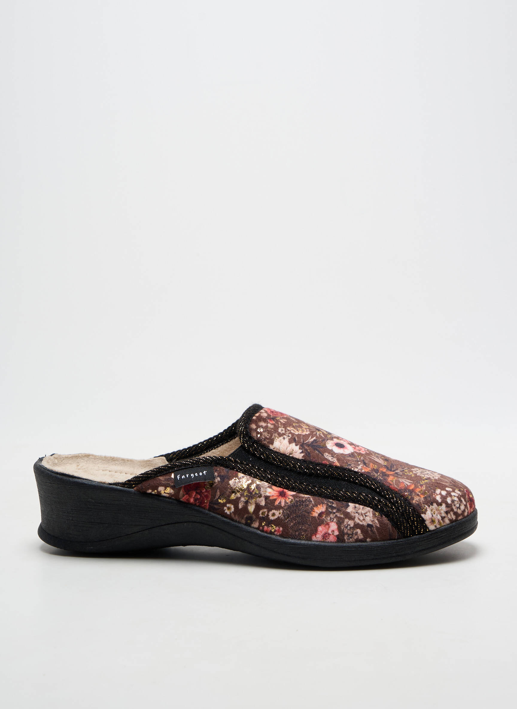 Bateliai/pantofliai satino audinys kulnas nuo 4 iki 6 cm rudas FARGEOT moteris
