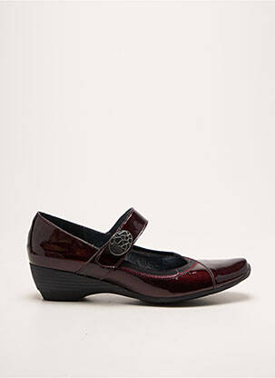 Balerinos velcro užsegimas kulnas nuo 4 iki 6 cm raudona GEO-REINO moteris